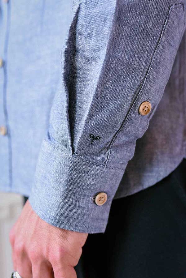 poignet chemise pour homme en chambray