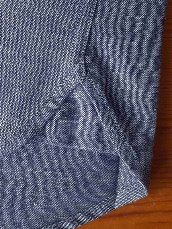 Hirondelles de renfort chemise en chambray